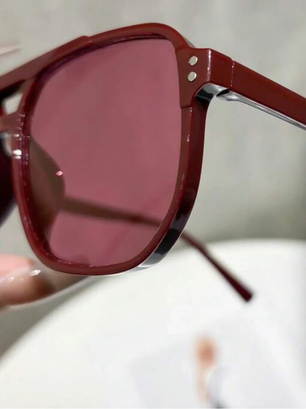 4 pair bundle NWT Stylish Women's Square Sunglasses - Black & Burgundy